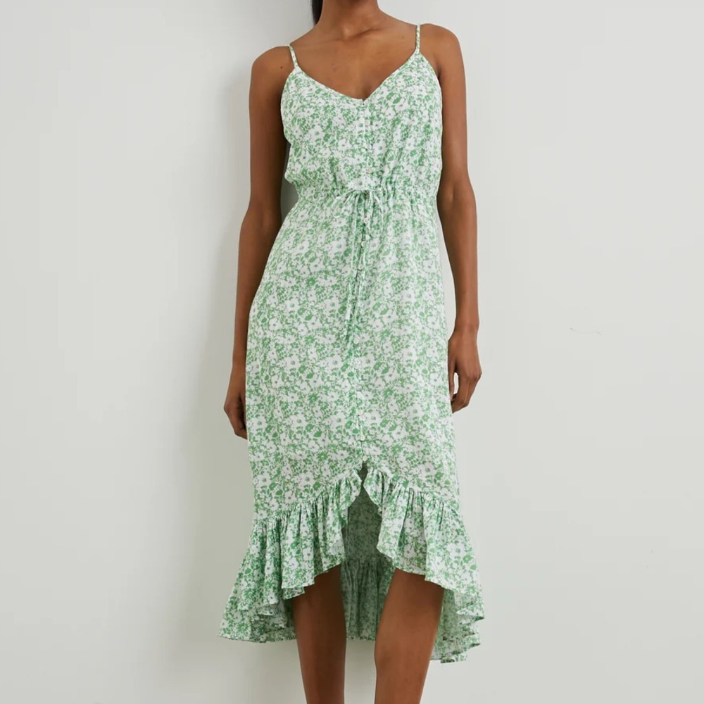 Rails Frida Midi Dress in Green Texture Floral